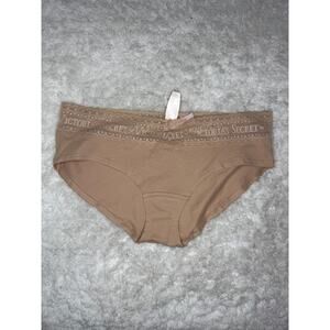 NWT Victoria’s Secret Low Rise Hiphugger Nude Lace Waist Panty Large 2013